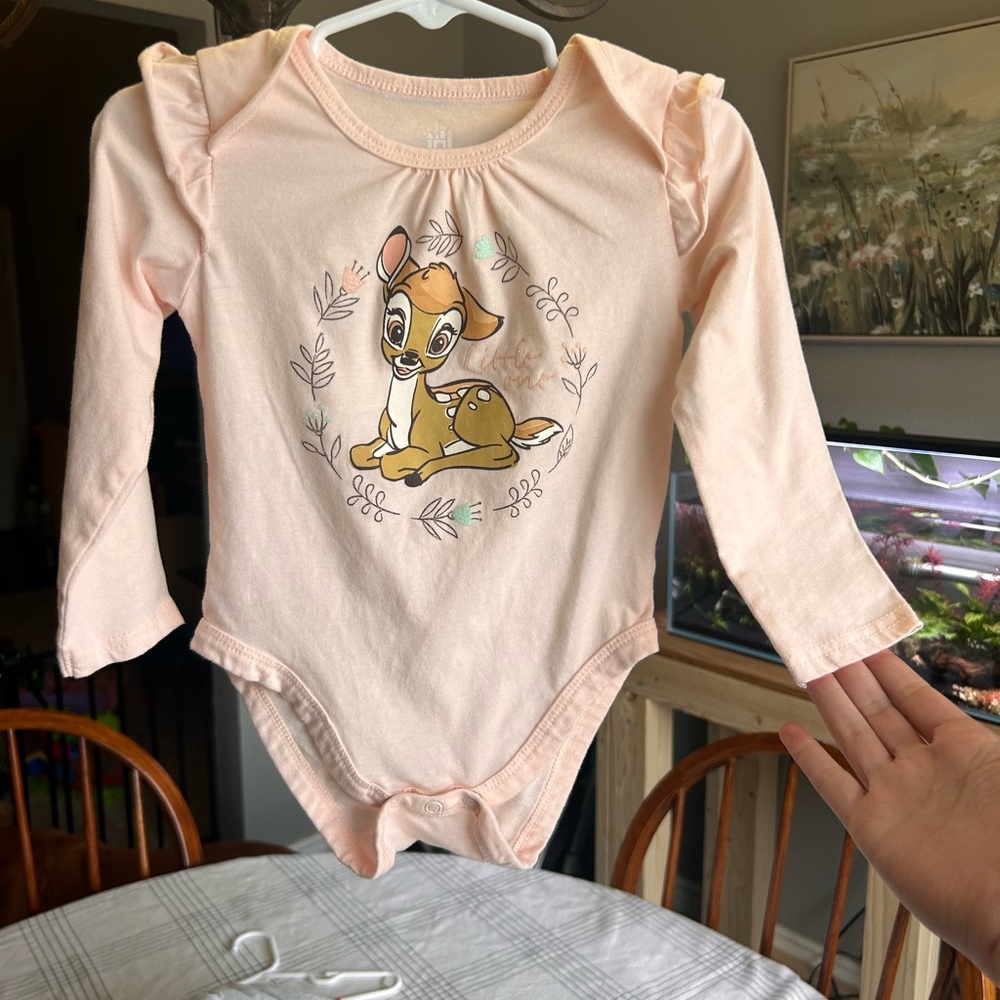 Disney Bambi Peach Long Sleeve Bodysuit